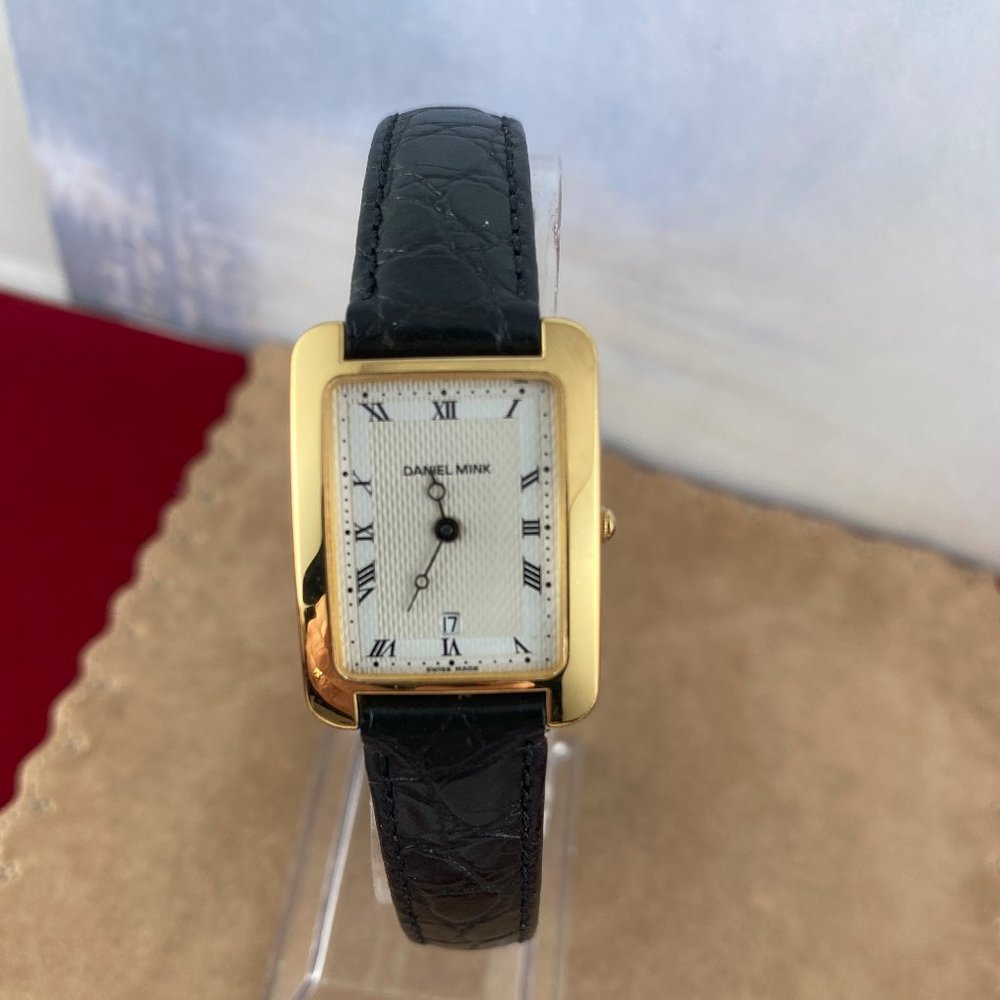 Vintage Designer Gold Daniel Mink Swiss Made Watch - Picture 1 of 8